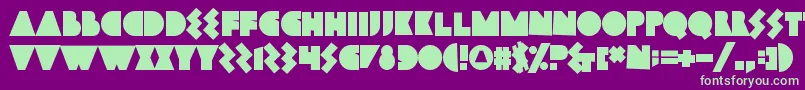 Bamboozler Font – Green Fonts on Purple Background