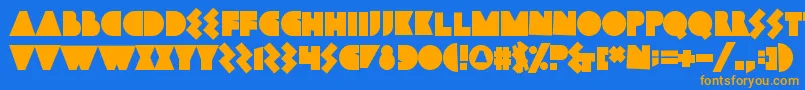 Bamboozler Font – Orange Fonts on Blue Background