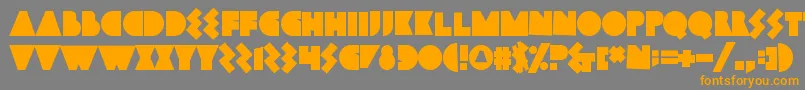 Bamboozler Font – Orange Fonts on Gray Background