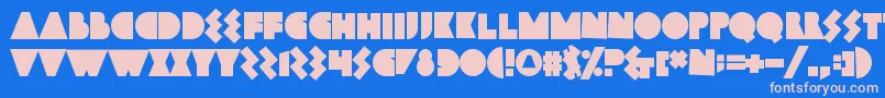 Bamboozler Font – Pink Fonts on Blue Background