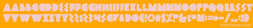 Bamboozler Font – Pink Fonts on Orange Background