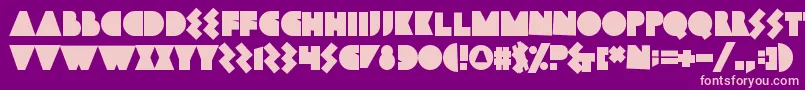 Bamboozler Font – Pink Fonts on Purple Background