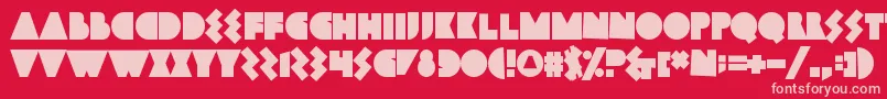 Bamboozler Font – Pink Fonts on Red Background