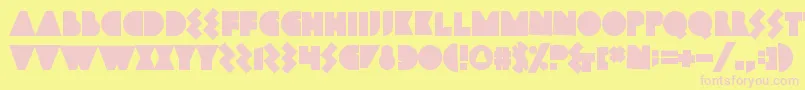 Bamboozler Font – Pink Fonts on Yellow Background