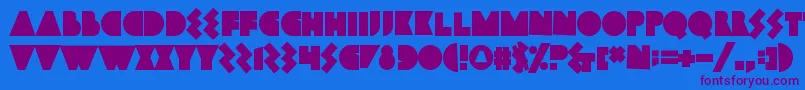 Bamboozler Font – Purple Fonts on Blue Background