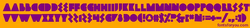 Bamboozler Font – Purple Fonts on Orange Background