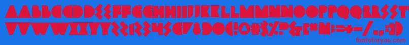 Więcej informacji o czcionce Bamboozler Czcionka Bamboozler – czerwone czcionki na niebieskim tle