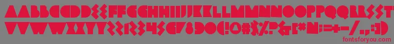 Bamboozler Font – Red Fonts on Gray Background