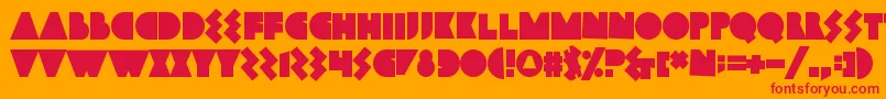 Bamboozler Font – Red Fonts on Orange Background