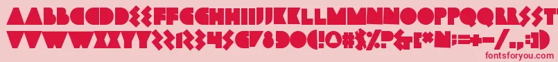 フォントBamboozler – ピンクの背景に赤い文字