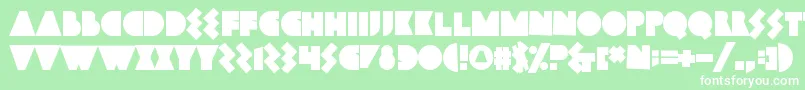 Bamboozler Font – White Fonts on Green Background