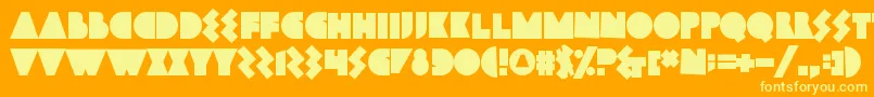 Bamboozler Font – Yellow Fonts on Orange Background