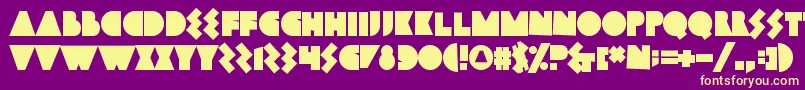 Czcionka Bamboozler – żółte czcionki na fioletowym tle