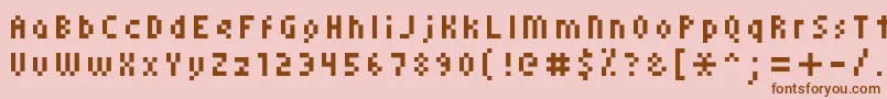 Saiba mais sobre a fonte Kroeger0558 Fonte Kroeger0558 – fontes marrons em um fundo rosa