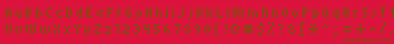 Kroeger0558 Font – Brown Fonts on Red Background