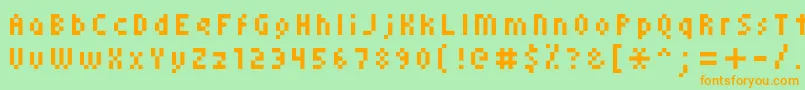 Шрифт Kroeger0558 – оранжевые шрифты на зелёном фоне