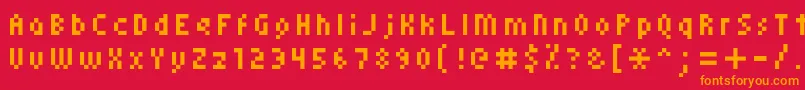 Kroeger0558 Font – Orange Fonts on Red Background