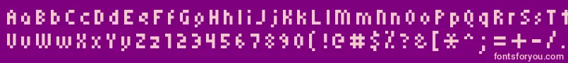 Kroeger0558 Font – Pink Fonts on Purple Background