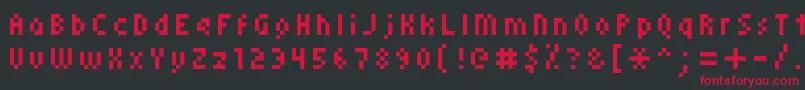 Kroeger0558 Font – Red Fonts on Black Background