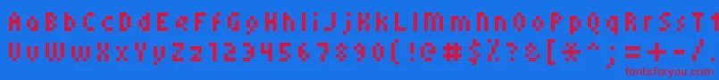 Fonte Kroeger0558 – fontes vermelhas em um fundo azul