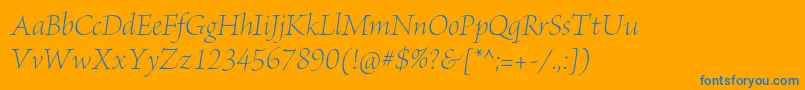 BriosoproLightitdisp Font – Blue Fonts on Orange Background