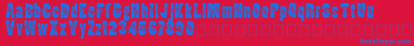 Ripperclaw Font – Blue Fonts on Red Background