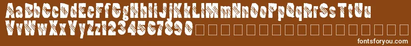 フォントRipperclaw – 茶色の背景に白い文字