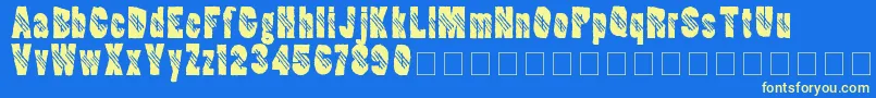 Ripperclaw Font – Yellow Fonts on Blue Background