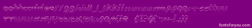 MetroplexOutlineLaser Font – Pink Fonts on Purple Background