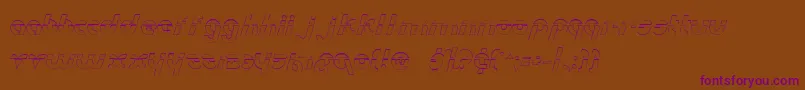 MetroplexOutlineLaser Font – Purple Fonts on Brown Background
