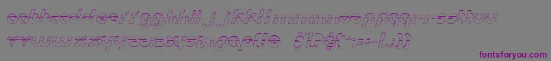 MetroplexOutlineLaser Font – Purple Fonts on Gray Background