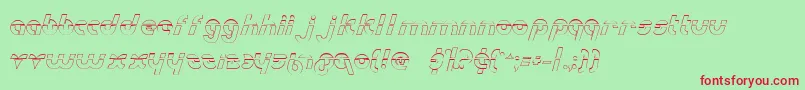 MetroplexOutlineLaser Font – Red Fonts on Green Background