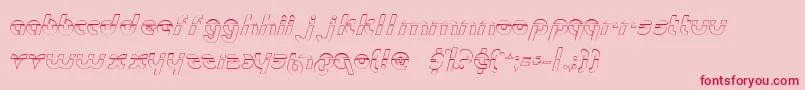 MetroplexOutlineLaser Font – Red Fonts on Pink Background