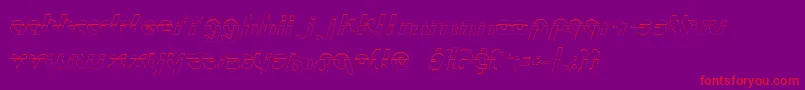 MetroplexOutlineLaser-Schriftart – Rote Schriften auf violettem Hintergrund