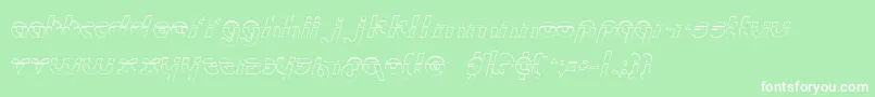 MetroplexOutlineLaser Font – White Fonts on Green Background