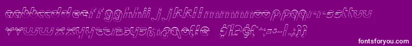 MetroplexOutlineLaser Font – White Fonts on Purple Background