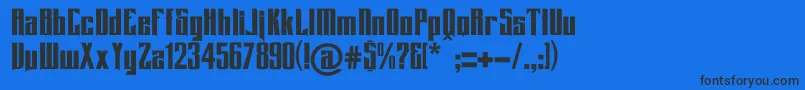 Queenssquare Font – Black Fonts on Blue Background