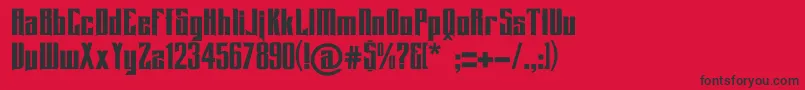 Queenssquare Font – Black Fonts on Red Background