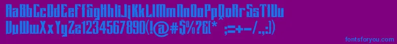 Шрифт Queenssquare – синие шрифты на фиолетовом фоне