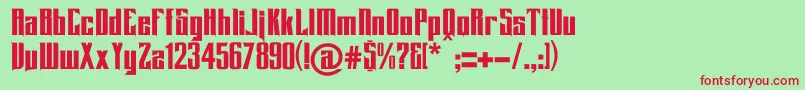 Queenssquare Font – Red Fonts on Green Background