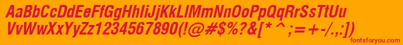 Milfcdbi Font – Red Fonts on Orange Background
