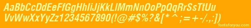 Milfcdbi Font – Yellow Fonts on Orange Background