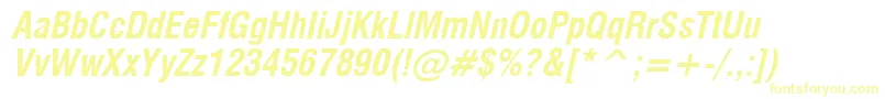 Шрифт Milfcdbi – жёлтые шрифты на белом фоне