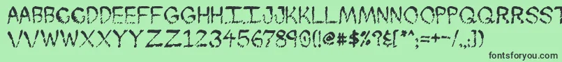 Skuntch Font – Black Fonts on Green Background