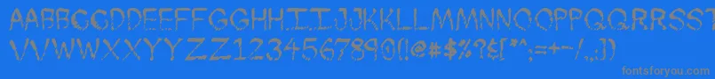 Skuntch Font – Gray Fonts on Blue Background