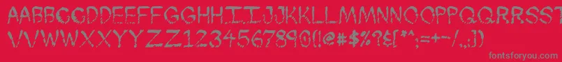 Skuntch Font – Gray Fonts on Red Background