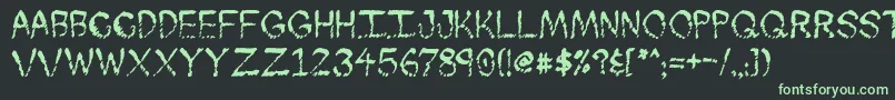 Skuntch Font – Green Fonts on Black Background
