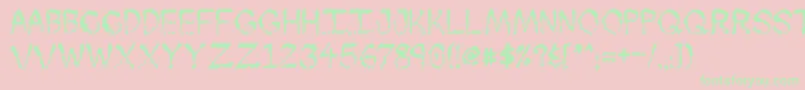 Skuntch Font – Green Fonts on Pink Background