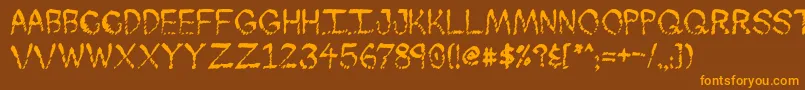 Skuntch Font – Orange Fonts on Brown Background