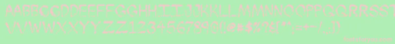 Skuntch Font – Pink Fonts on Green Background
